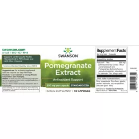   Swanson Pomegranate Extract 250mg 60 kapszula (Gránátalma kivonat)