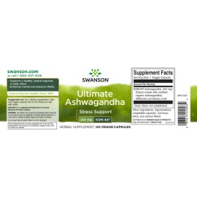   Swanson Ultimate Ashwagandha 250mg 60 kapszula (KSM-66® kivonat)