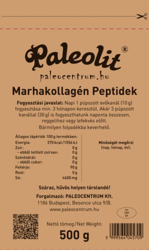 Paleolit Marhakollagén peptidek 500g