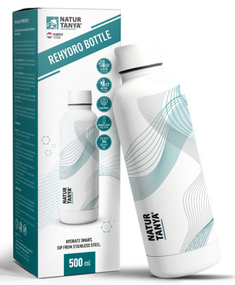 Natur Tanya® ReHydro palack - duplafalú, 304-es nemesacél vizes kulacs, 500ml-es