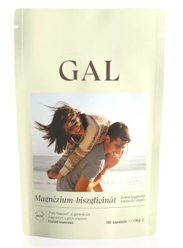 GAL Magnézium-biszglicinát utántöltő ÚJ 180 kapszula 176g polipropilén tasakban