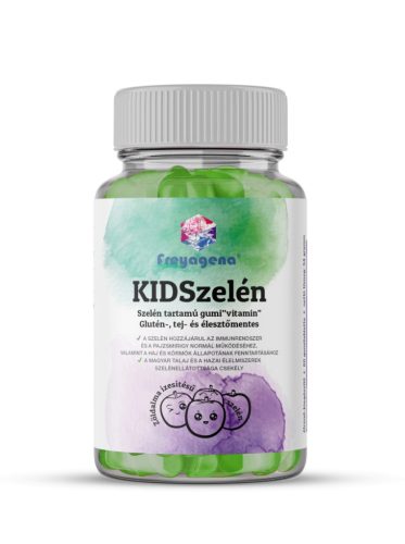 Freyagena KIDSzelén 54g -szelén tartalmú gumi"vitamin" zöldalma 60db gumitabletta