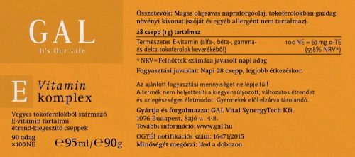 GAL E-Vitamin-komplex 100 NE x 90 adag