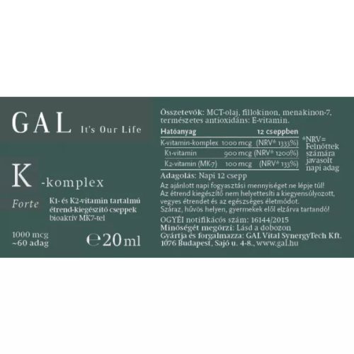 GAL K-komplex Forte 1000mcg K-komplex x 30 adag