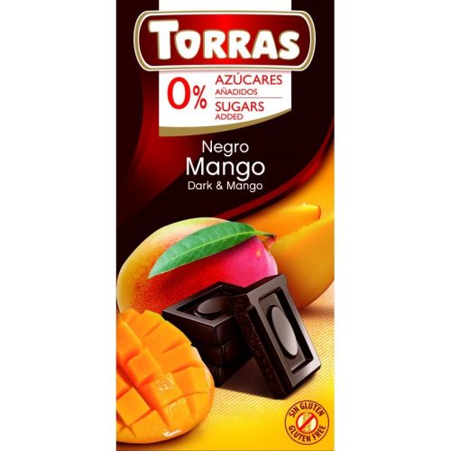 Torras glutén-és cukormentes étcsokoládé mangó 75 g