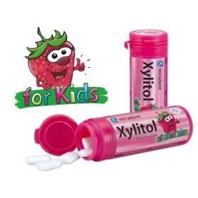 Xylitol gyerekeknek is adható rágógumi eper íz 30 db
