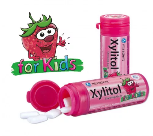 Xylitol gyerekeknek is adható rágógumi eper íz 30 db