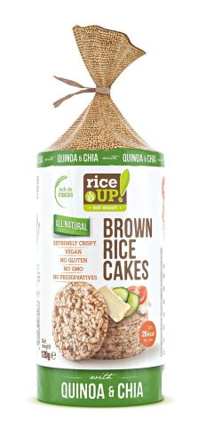 Rice Up barna rizses puffasztott szelet chia mag quinoa 120 g (Gluténmentes)