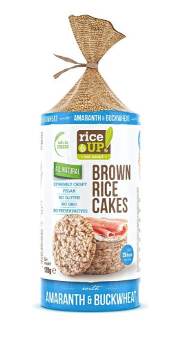 Rice Up barna rizses puffasztott szelet hajdina amaránt 120 g (Gluténmentes)