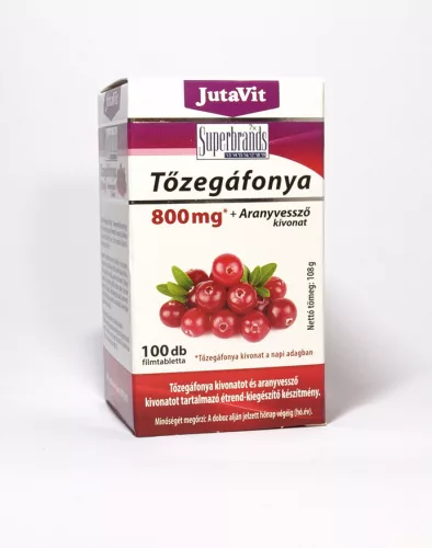 Jutavit tőzegáfonya+aranyvessző kivonat tabletta 100 db
