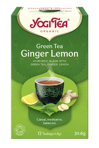 Yogi bio tea zöld tea gyömbérrel citrommal 31 g