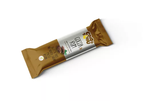 Health Market good4you rumos kakaós szelet kókusztejes csokoládéval mártva édesítőszerekkel 25 g
