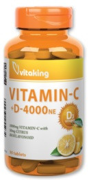 Vitaking vitaminc-1000 + d-4000ne tabletta 90 db