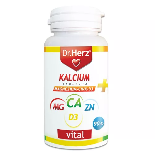 Dr.herz kalcium+magnezium+cink+d3 tabletta 90 db