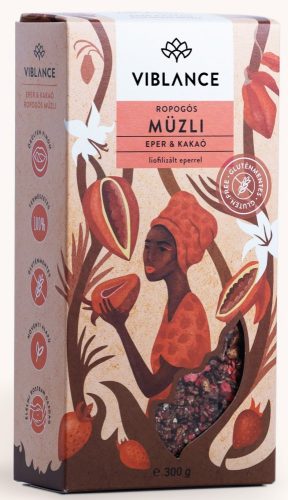 Viblance ropogós müzli eper&kakaó 300 g (Gluténmentes)