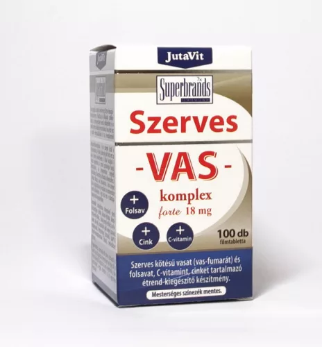 Jutavit szerves vas komplex forte 18 mg 100 db