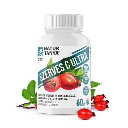Natur Tanya szerves c ultra 1500 mg retard c-vitamin csipkebogyó kivonattal tabletta 60 db