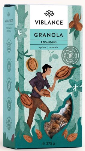Viblance granola quinoa pecan 275 g (Gluténmentes)