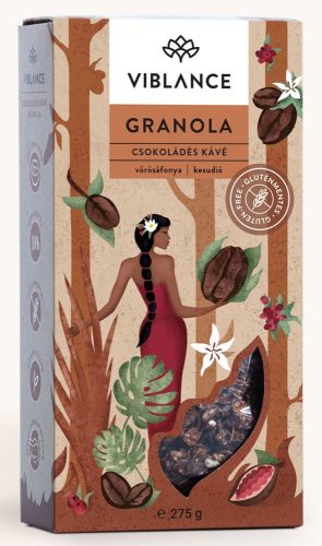 Viblance granola csokoládés kávés 275 g (Gluténmentes)