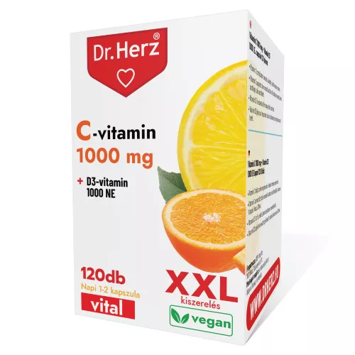 Dr.herz c-vitamin 1000 mg+d3-vitamin 1000 ne kapszula 60 db