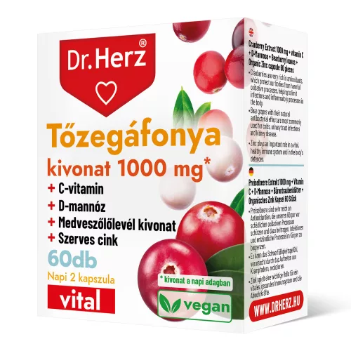 Dr.herz tőzegáfonya kivonat 500 mg kapszula 60 db