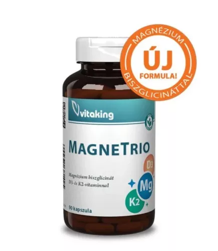 Vitaking magne trio mg+k2+d3-vitamin kapszula 90 db