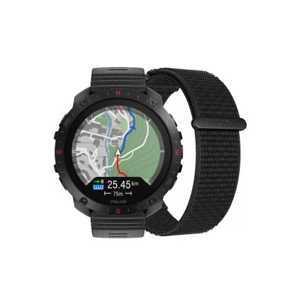 POLAR GRIT X2 PRO BLACK WITH EXTRA HOOK&LOOP WRISTBAND