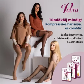   Mikroszálas kompressziós térdharisnya, 140 DEN, 1-2-es méret (fekete)