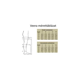 Kompressziós térdharisnya, 70 DEN, 3-4-es méret (barna)