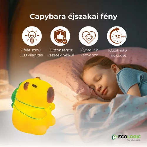 Capybara éjszakai fény