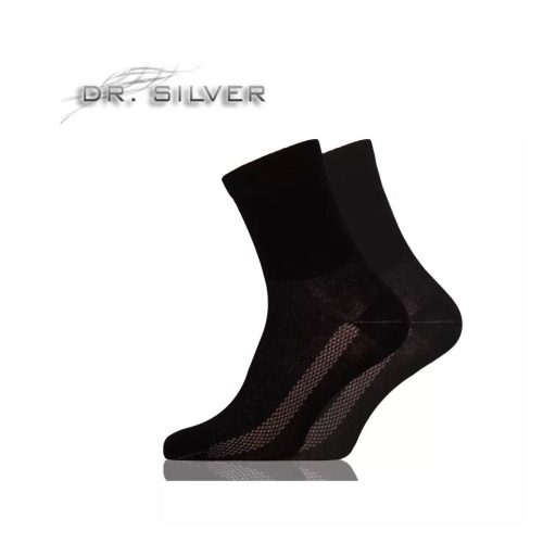 Dr. Silver Medical ezüstszálas bokazokni, fekete (35-37)