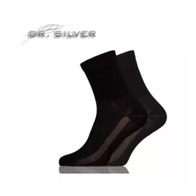 Dr. Silver Medical ezüstszálas bokazokni, fekete (41-43)