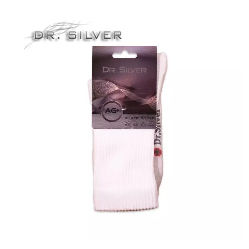 Dr. Silver Medical ezüstszálas bokazokni, fehér (38-40)