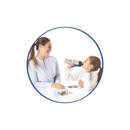 myLAICA rozsdamentes vízszűrő kulacs - matt zöld