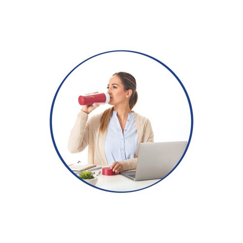 myLAICA rozsdamentes vízszűrő kulacs - matt bordó