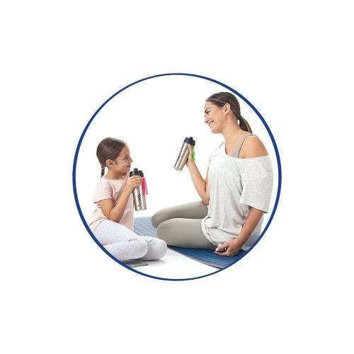 myLAICA rozsdamentes vízszűrő kulacs - matt bordó