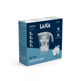   LAICA Stream Line "Tiffany" türkiz vízszűrő kancsó digitális kijelzővel, 1 db bi-flux SLIM univerzális szűrőbetéttel