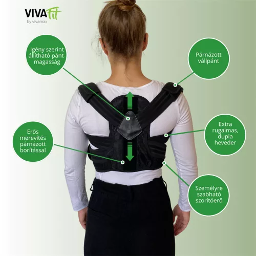 ElastoFix tartásjavító háttámasz merevítéssel és elasztikus pántrendszerrel M
