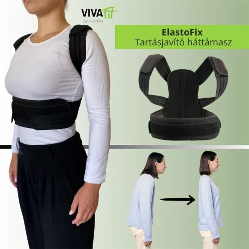 ElastoFix tartásjavító háttámasz merevítéssel és elasztikus pántrendszerrel M
