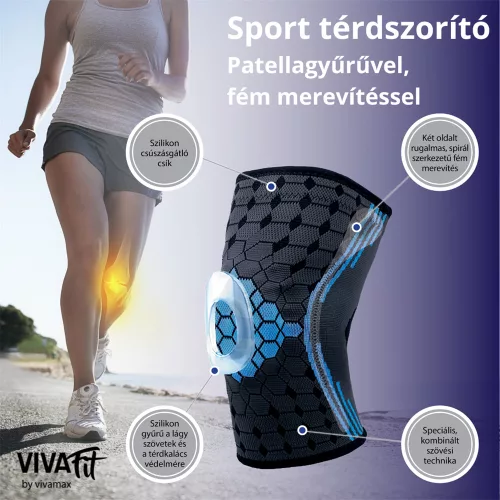 OrtoCare sport térdszorító patella gyűrűvel XL
