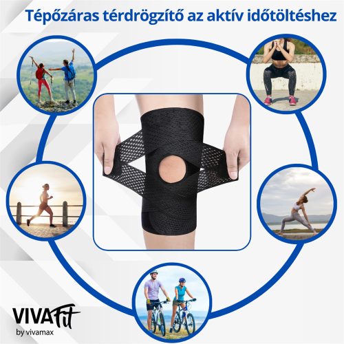 Tépőzáras térdrögzítő keresztpántokkal S
