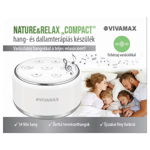 Nature&Relax "Compact" hang- és dallamterápiás (fehér zaj) készülék