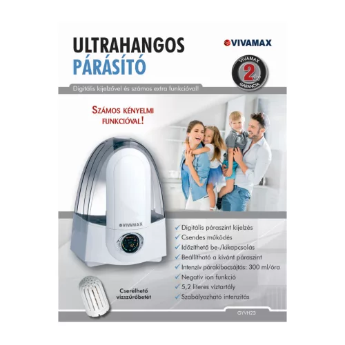 Multifunkciós ultrahangos párásító készülék