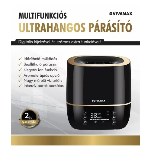 Multifunkciós ultrahangos párásító 5l-es víztartállyal
