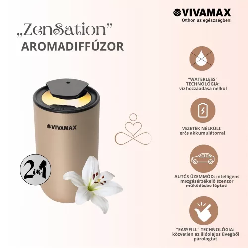 "ZenSation" aromadiffúzor - arany