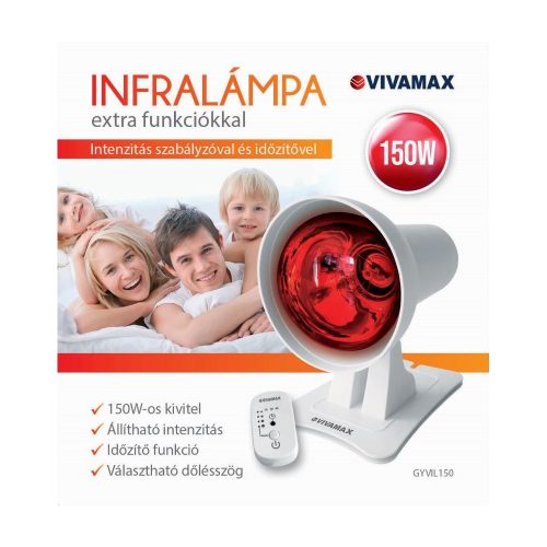 Infralámpa extra funkciókkal (150 W-os izzóval)
