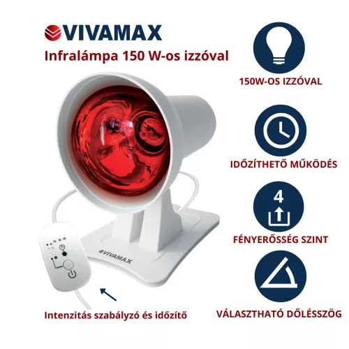 Infralámpa extra funkciókkal (150 W-os izzóval)
