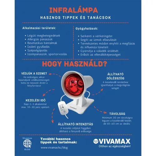 Infralámpa extra funkciókkal (150 W-os izzóval)