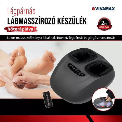 Légpárnás lábmasszírozó készülék hőterápiával