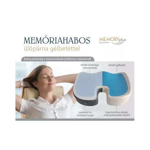 Memóriahabos ülőpárna gélbetéttel